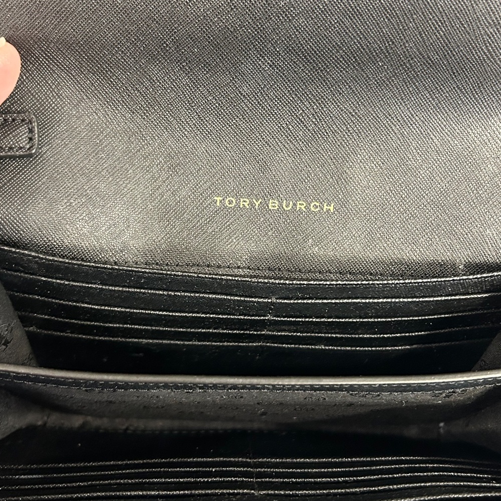 Tory Burch Black Crossbody Bag with Gold Chain - Picture 6 of 8